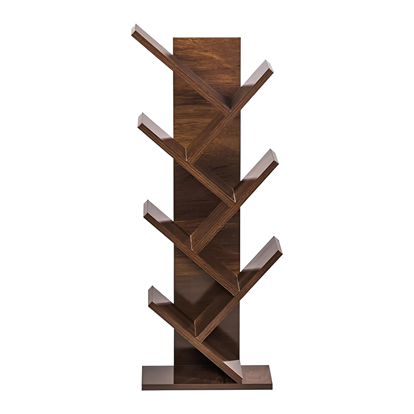 Ascend - Modern tree-shaped bookshelf (Walnut Grove)