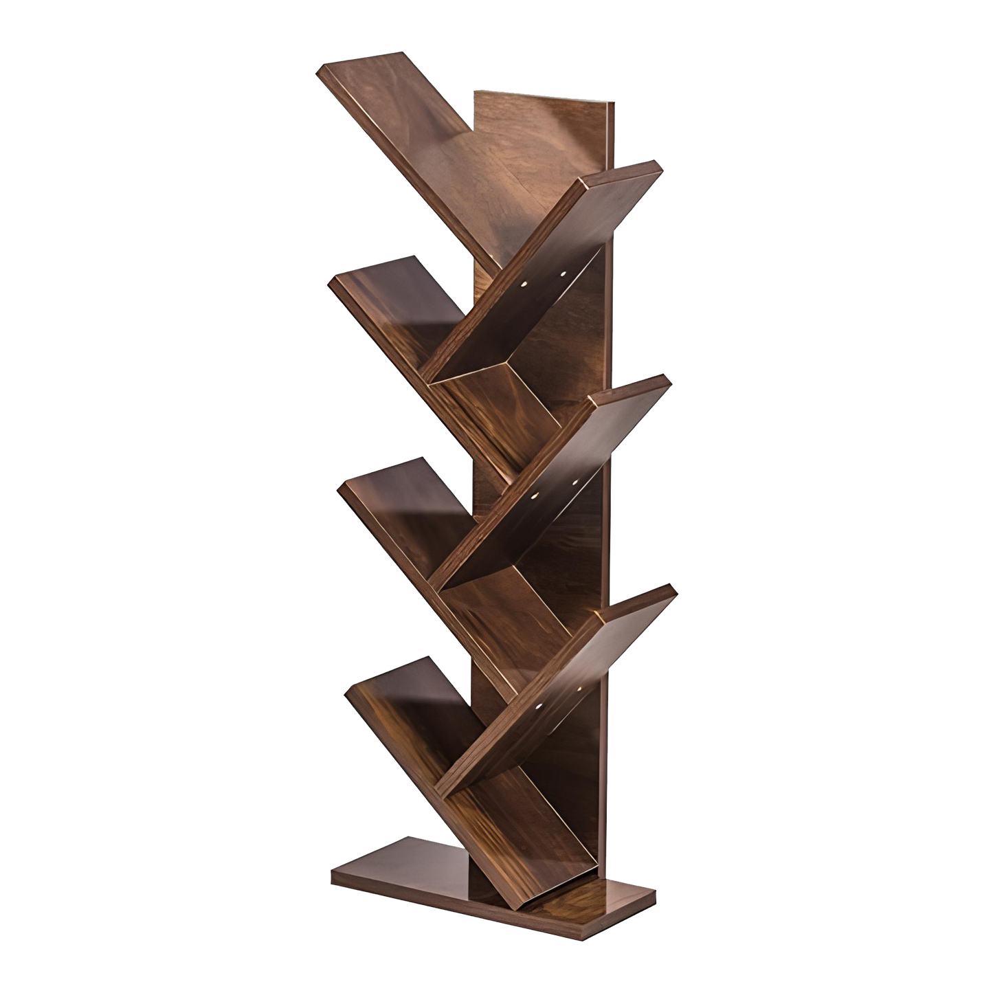 Ascend - Modern tree-shaped bookshelf (Walnut Grove)