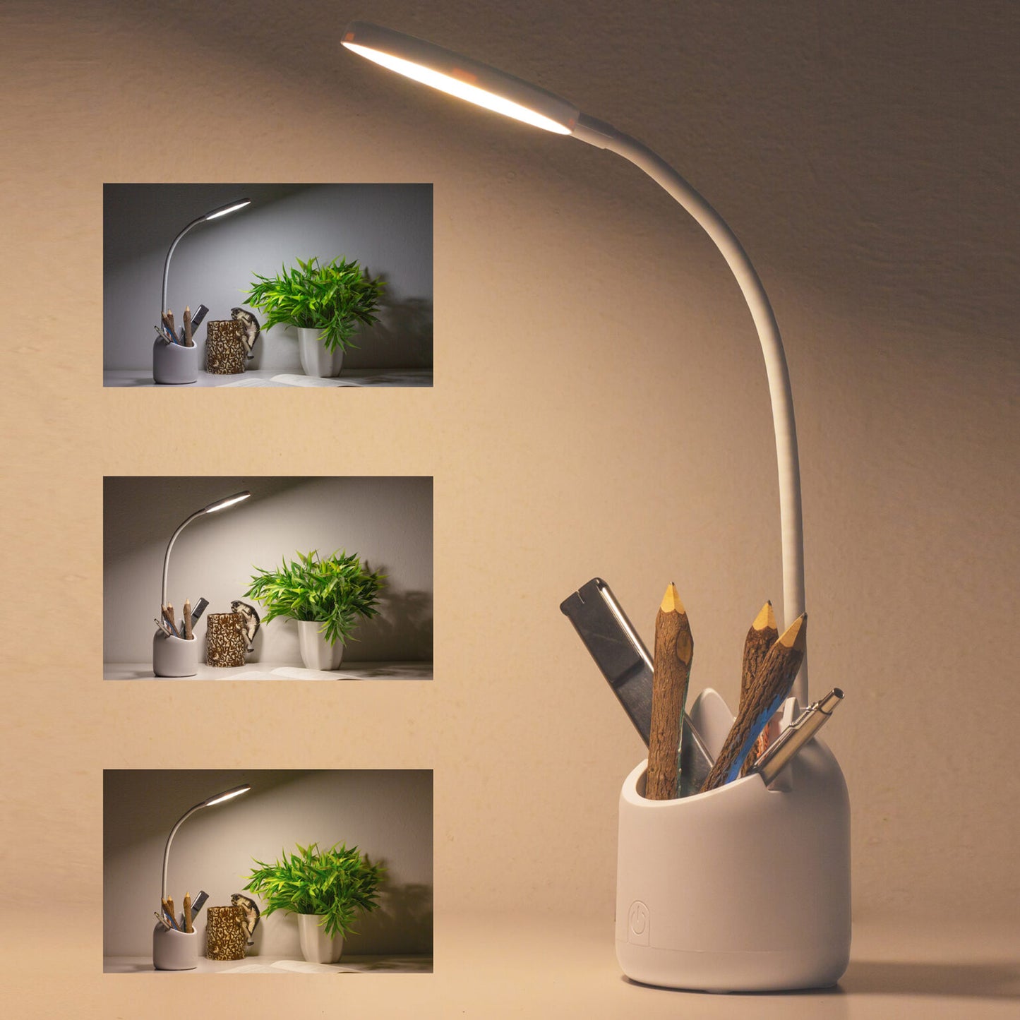 OneOclock Aura - multi-functional LED desk lamp and pen holder