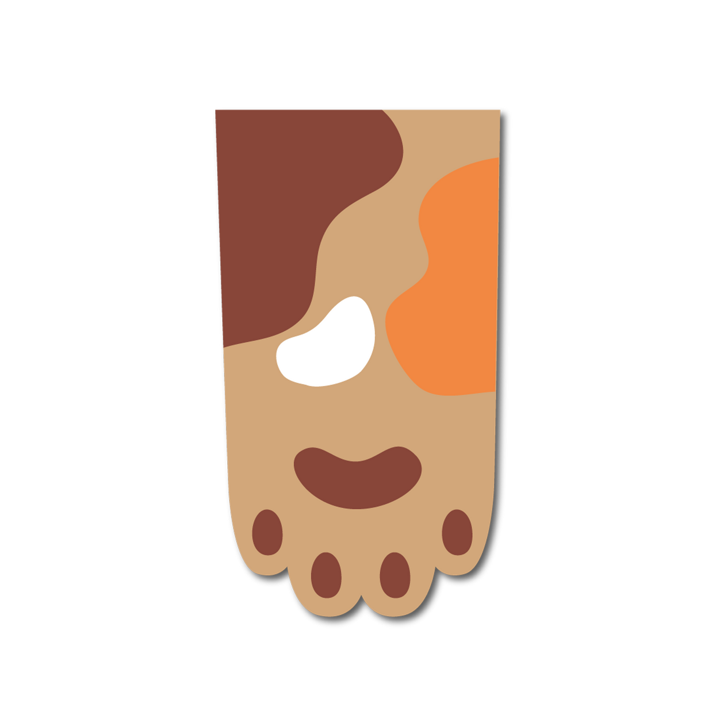 Orange Brown Catpaw magnetic bookmark