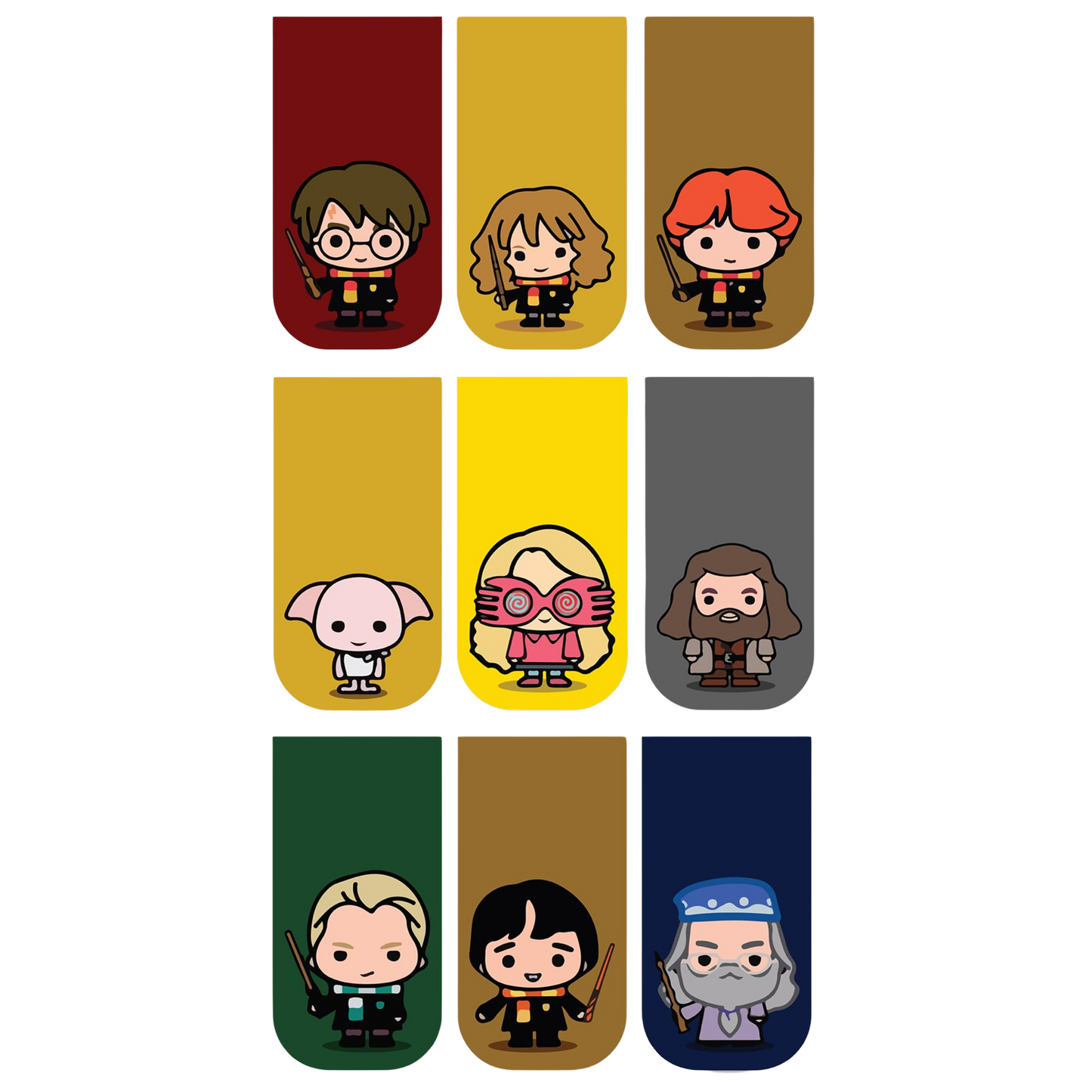 Harry Potter Bookmarks Chibi - Set of 9 Magnetic Bookmarks