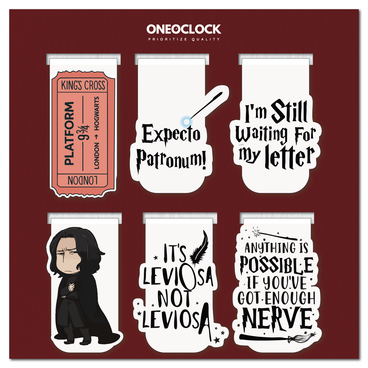 Harry Potter The Hogwarts Collection Magnetic Bookmarks Set of 6