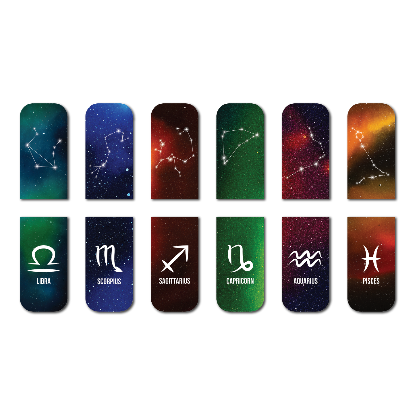 Zodiac Constellation Magnetic Bookmark Set