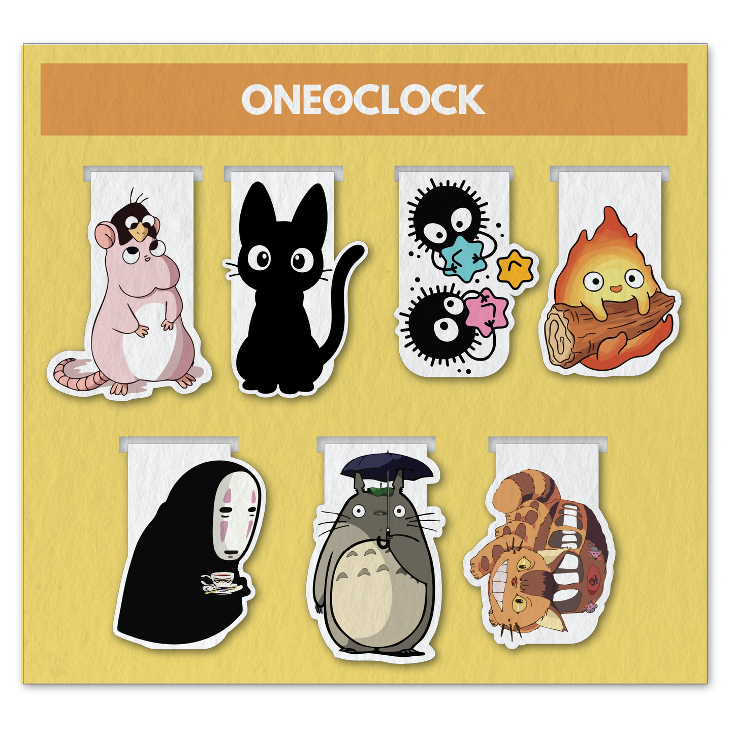 Studio Ghibli Characters Magnetic Bookmark (Set of 7)