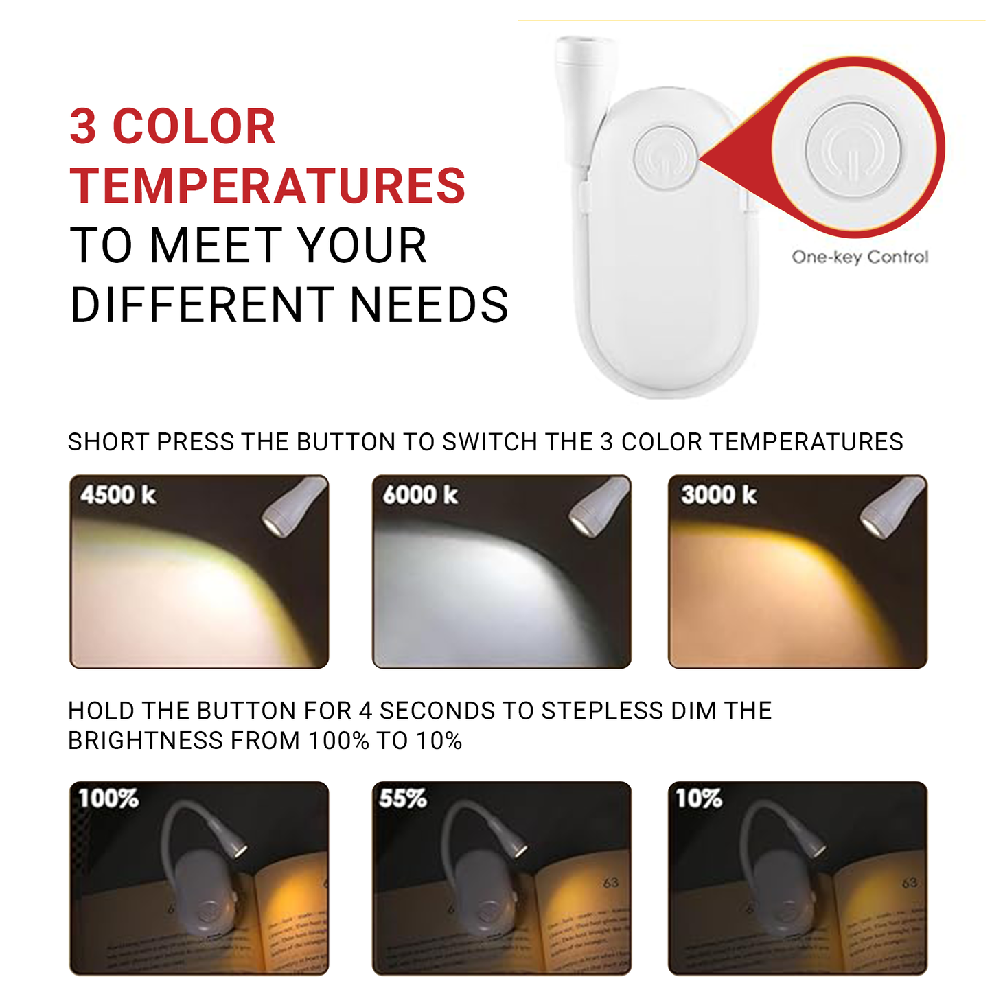 OneOclock Lumiyo – Rechargeable Mini Book Light