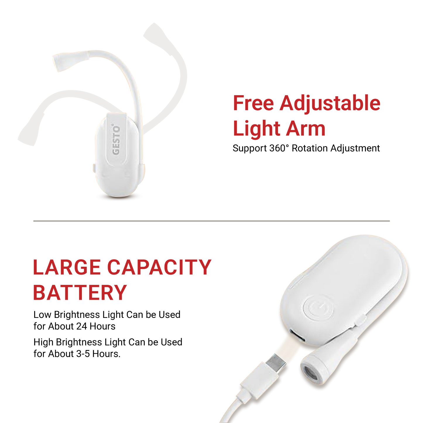 OneOclock Lumiyo – Rechargeable Mini Book Light
