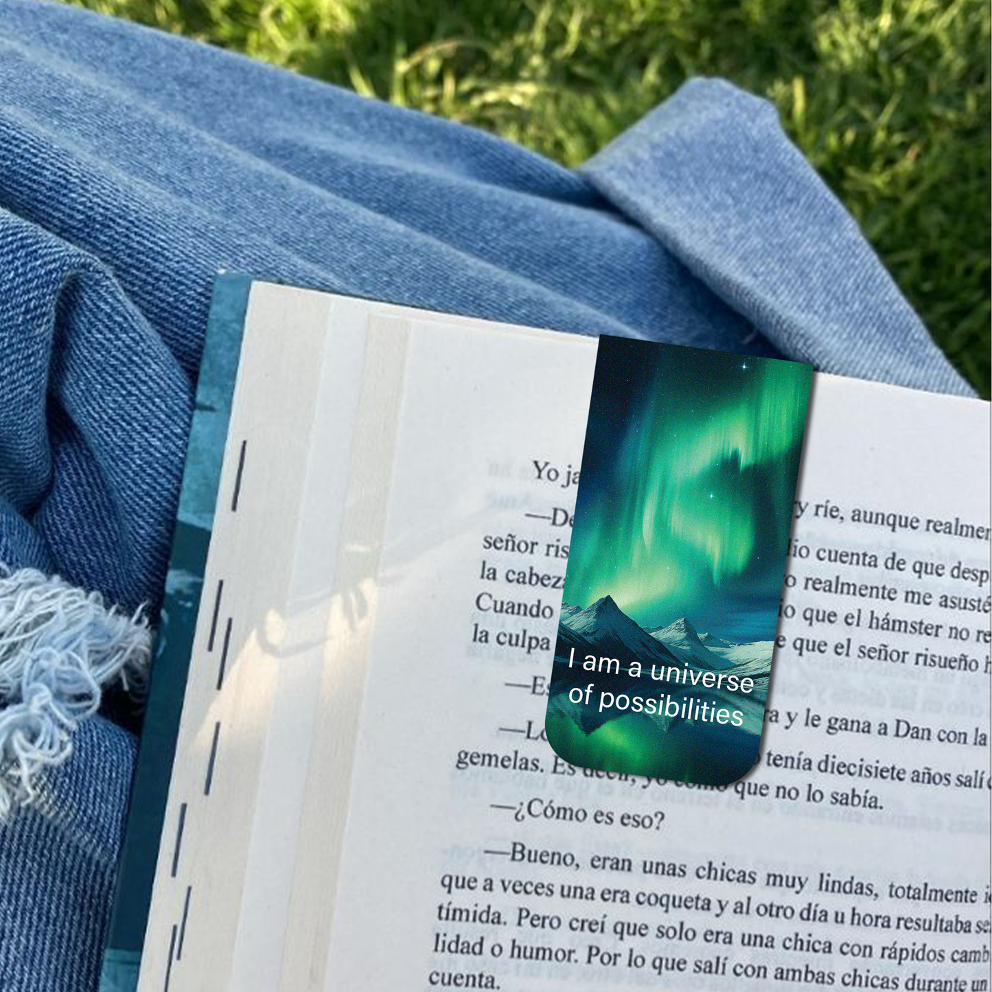 Sky Affirmations & Cute Floral Magnetic Bookmarks (Set of 12)