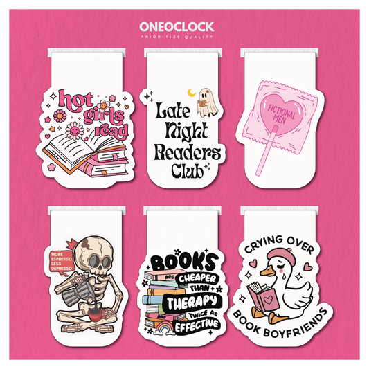 Hot Girls Read โ Magnetic Bookmark Set of 6