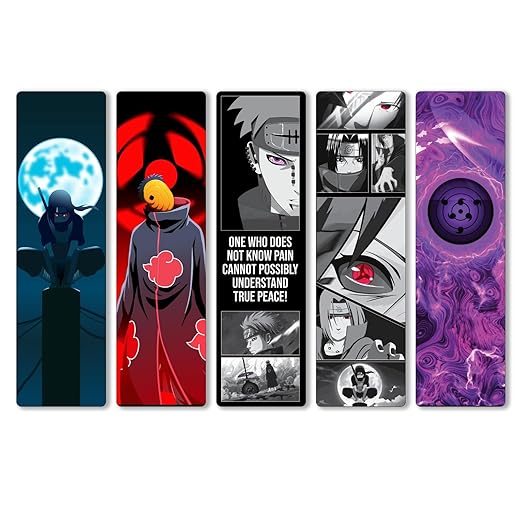 Naruto Anime Bookmarks Pack of 5 Decorative Bookmarks - (Naruto)