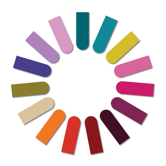 OneOclock Minimal Magnetic Bookmark for Books, Solid Colours, Set of 15