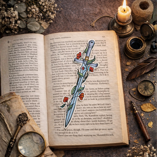 Aesthetic Vintage Sword Bookmark for Book Lovers