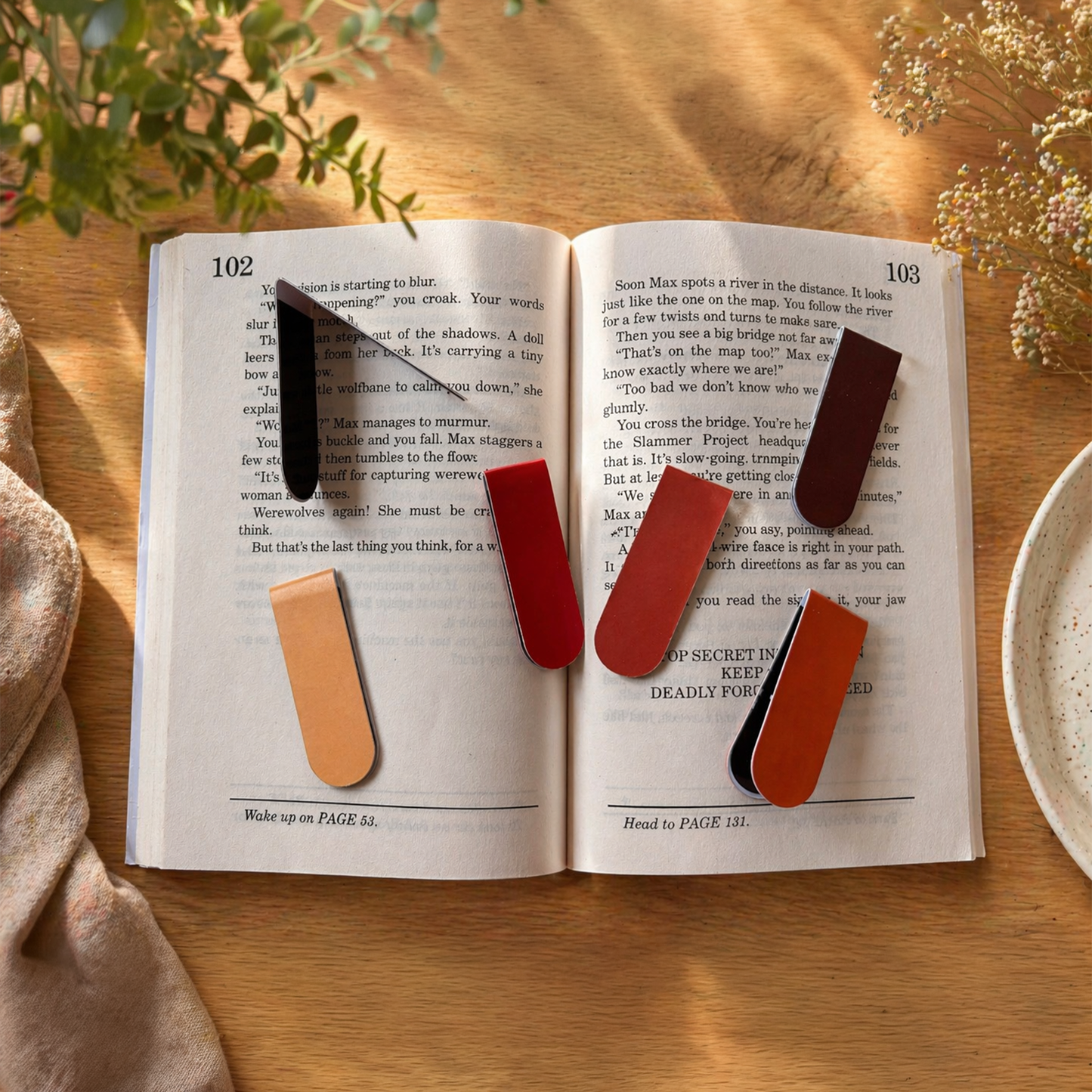 Minimal Magnetic Bookmarks Set of 6 | Minimal Bookmarks (Multiple Color Variants)