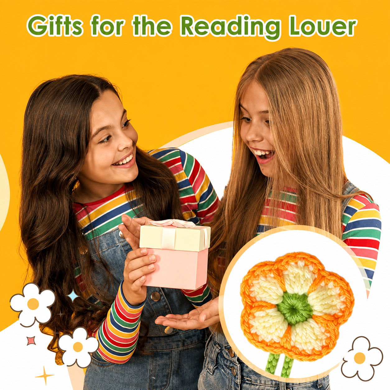 Handmade Crochet Daisy Bookmarks | Aesthetic Floral Bookmarks for Books & Reading