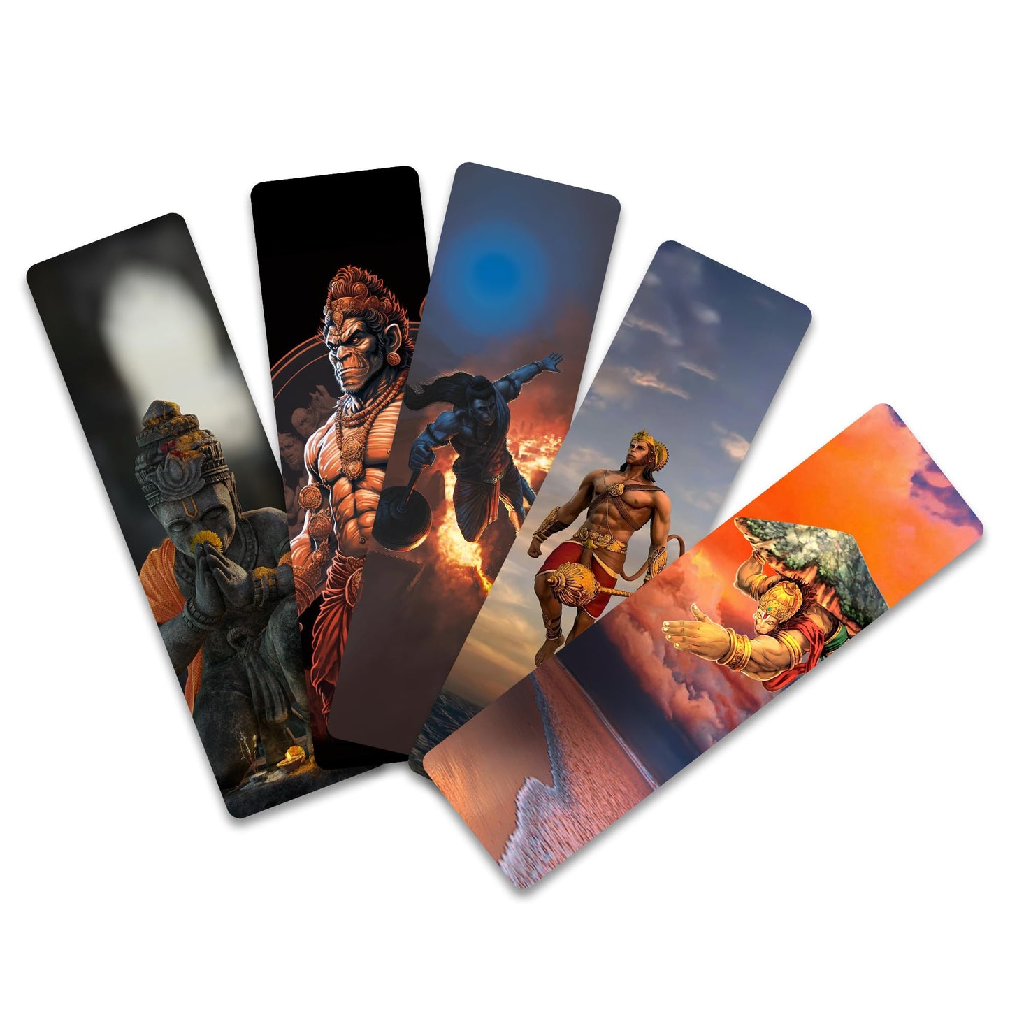 Hanuman ji Sanatani Bookmarks Pack of 5 Decorative Bookmarks