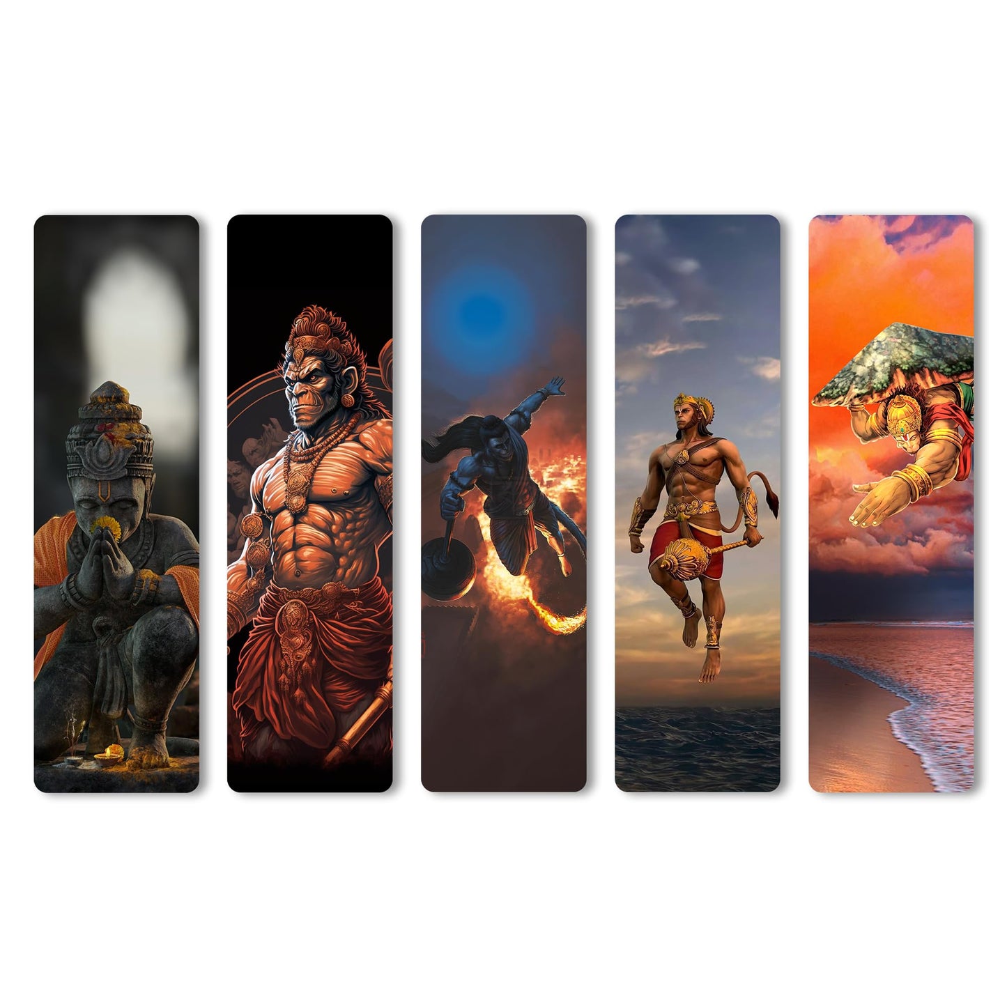 Hanuman ji Sanatani Bookmarks Pack of 5 Decorative Bookmarks