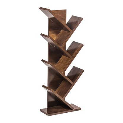 Ascend - Modern tree-shaped bookshelf (Walnut Grove)
