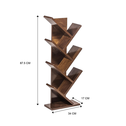 Ascend - Modern tree-shaped bookshelf (Walnut Grove)