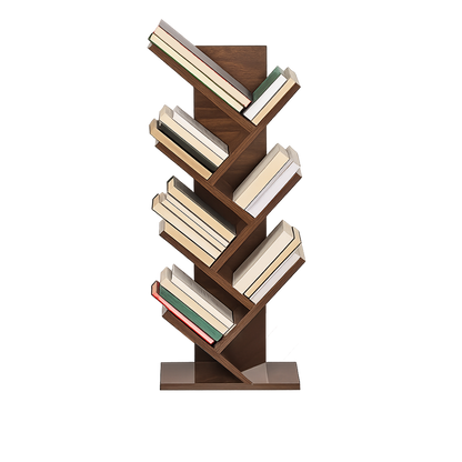 Ascend - Modern tree-shaped bookshelf (Walnut Grove)