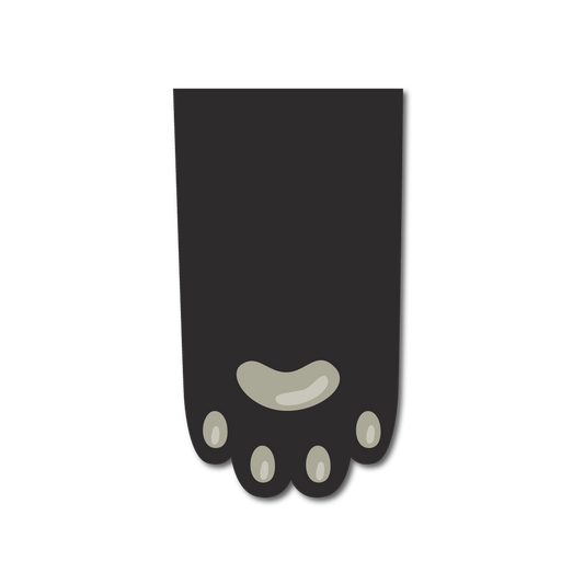 Black catpaw magnetic bookmark