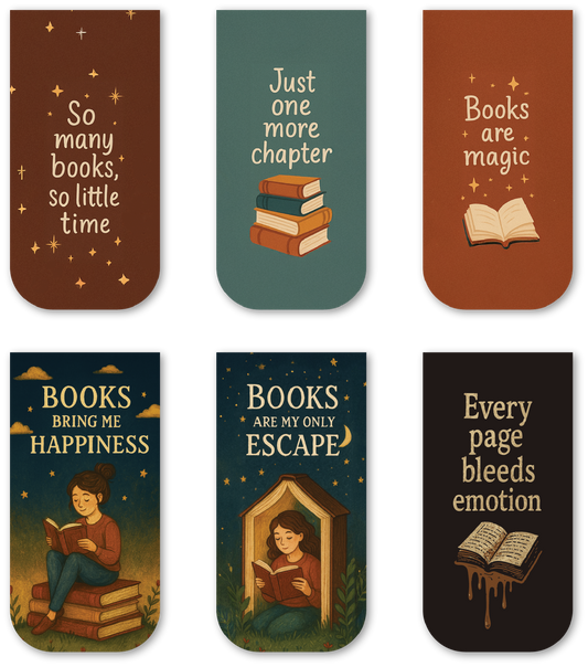 Book Lovers Aesthetic Magnetic Bookmarks