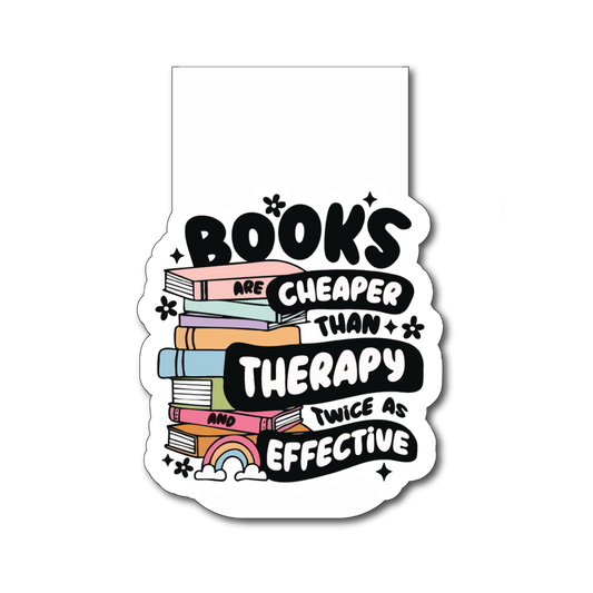 Books are cheaper than therapy magnetic bookmark