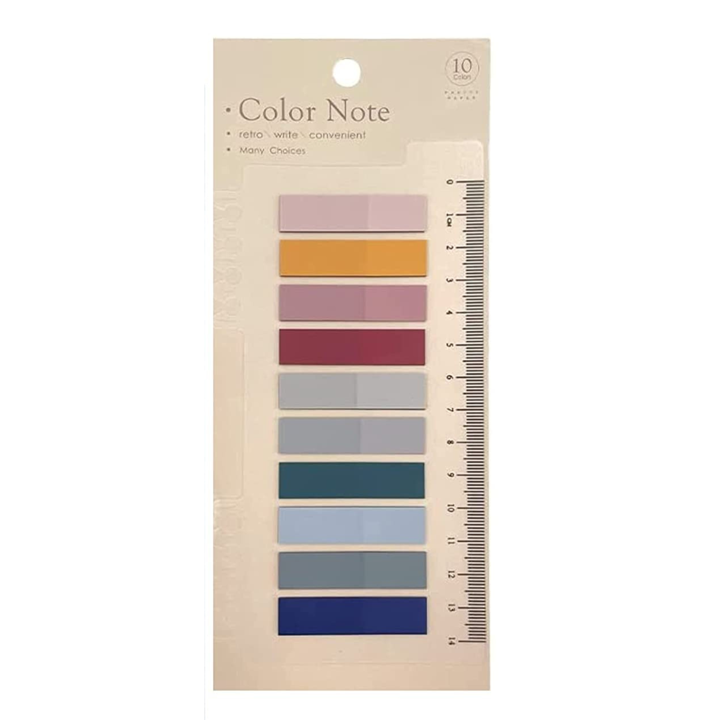 Sticky Index Tabs, Translucent 200 Page Markers, (10 Random Colors)