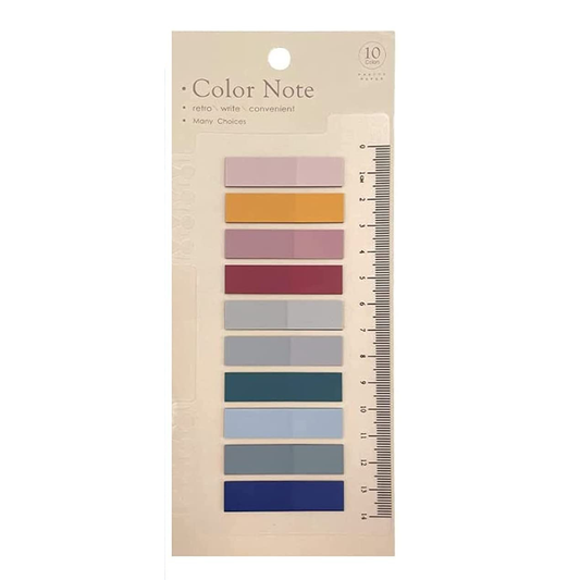 Sticky Index Tabs, Translucent 200 Page Markers, (10 Random Colors)