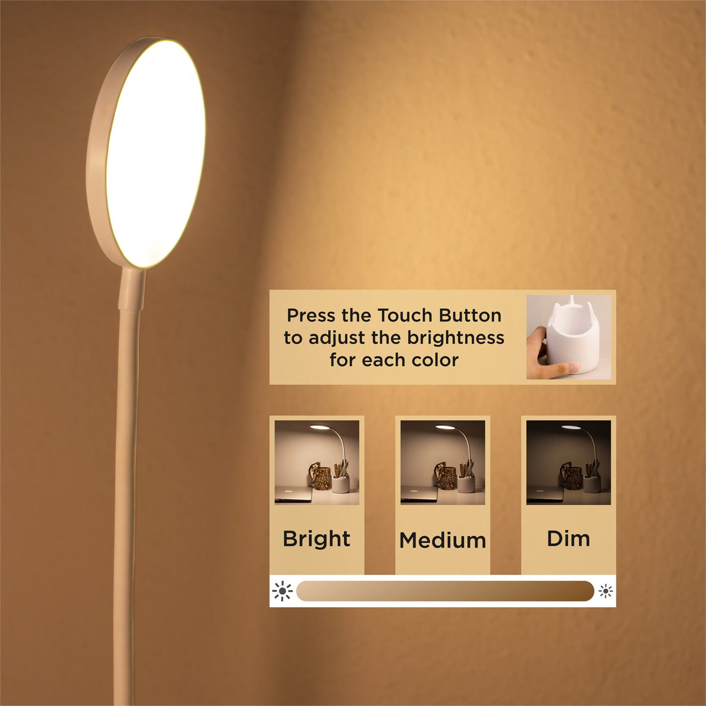 OneOclock Aura - multi-functional LED desk lamp and pen holder