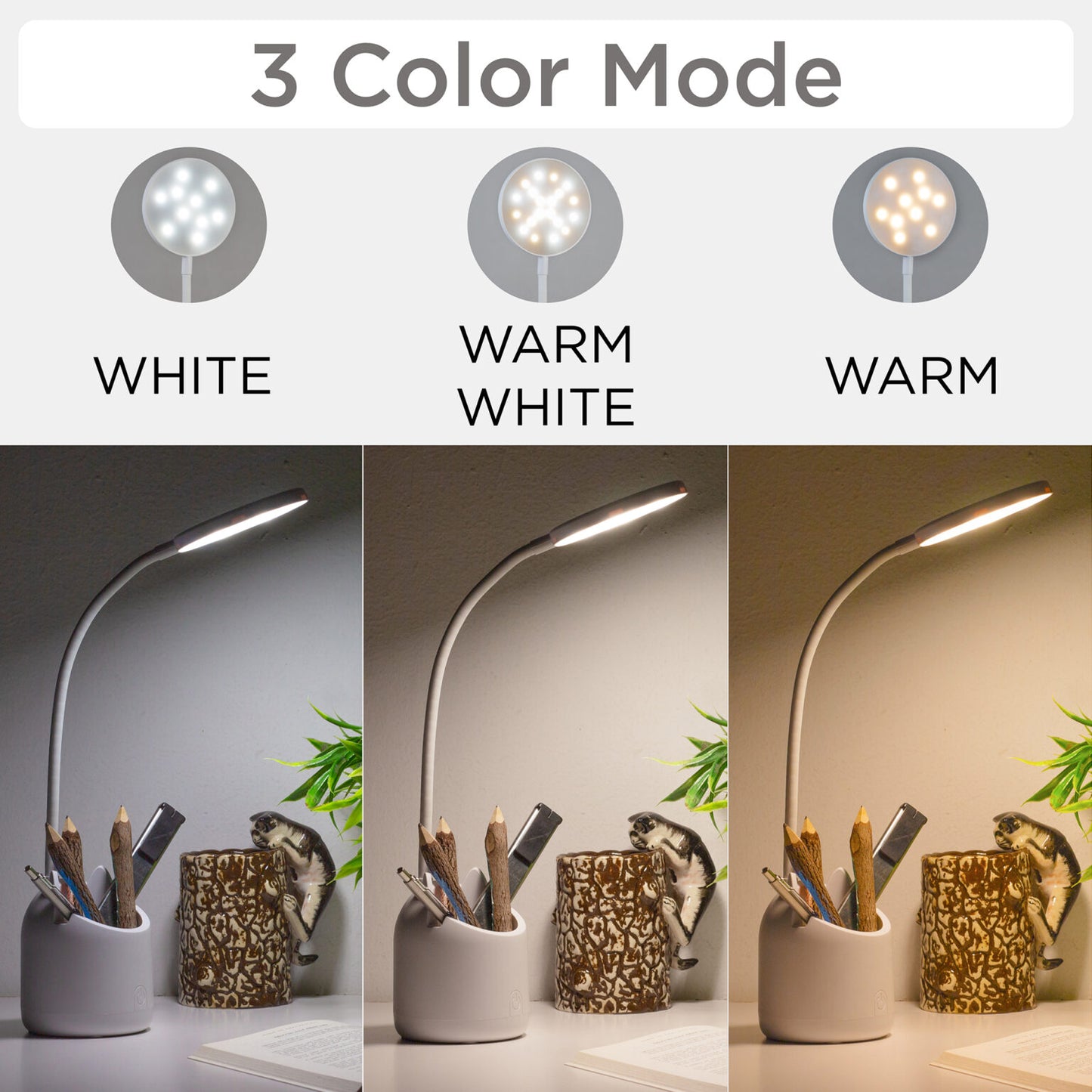 OneOclock Aura - multi-functional LED desk lamp and pen holder