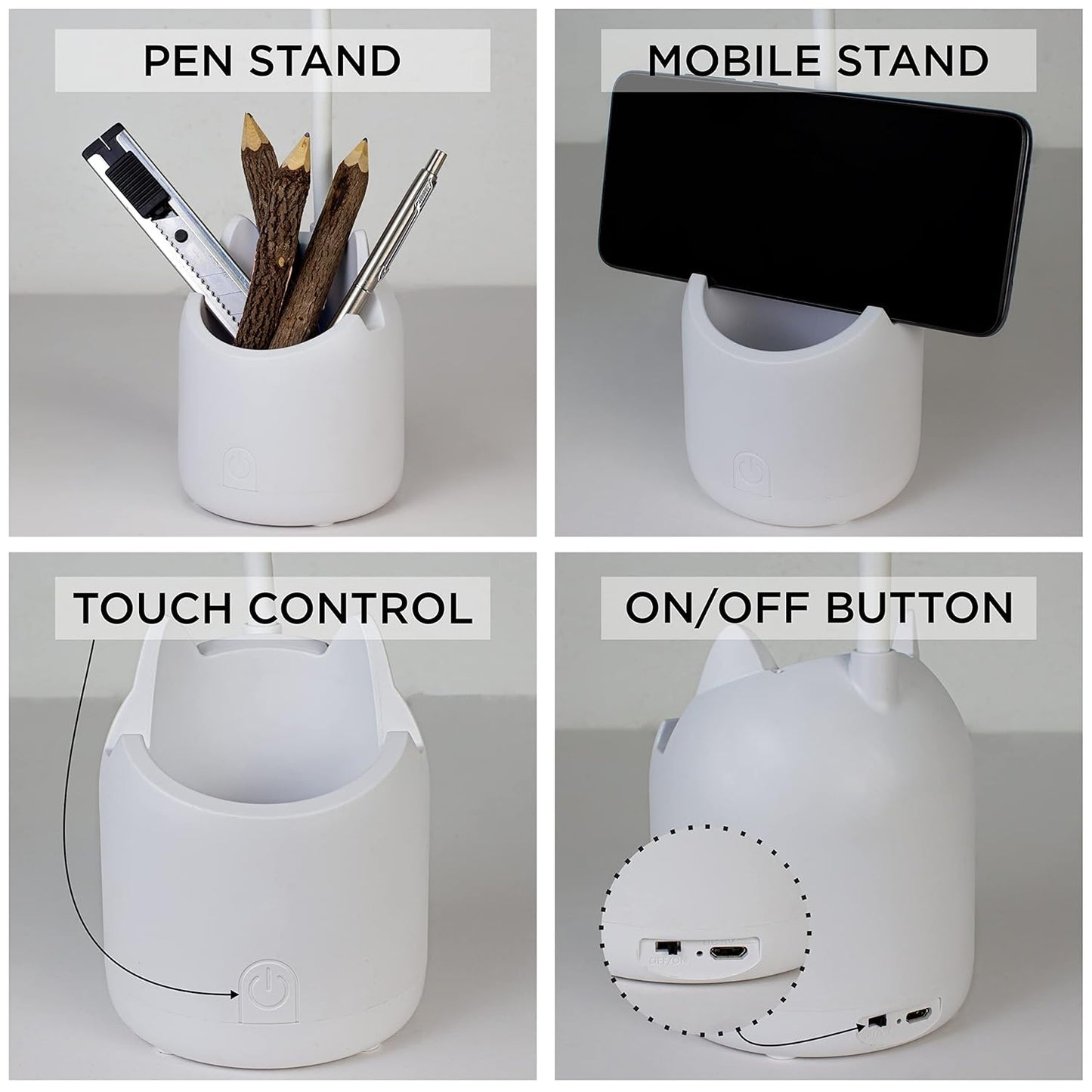 OneOclock Aura - multi-functional LED desk lamp and pen holder