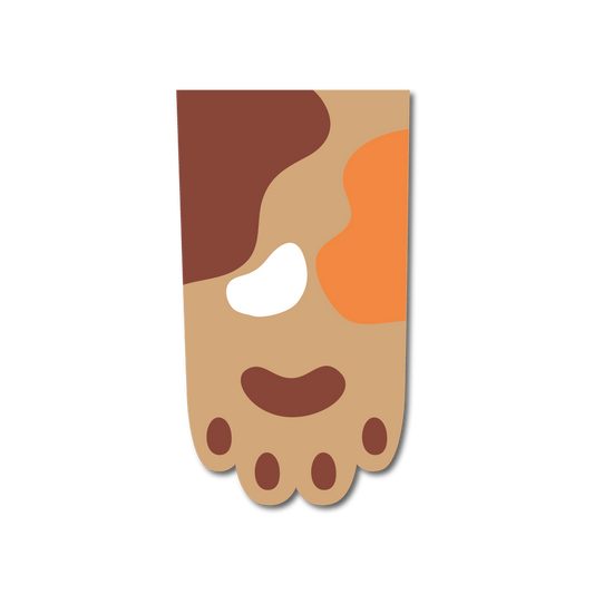 Orange Brown Catpaw magnetic bookmark