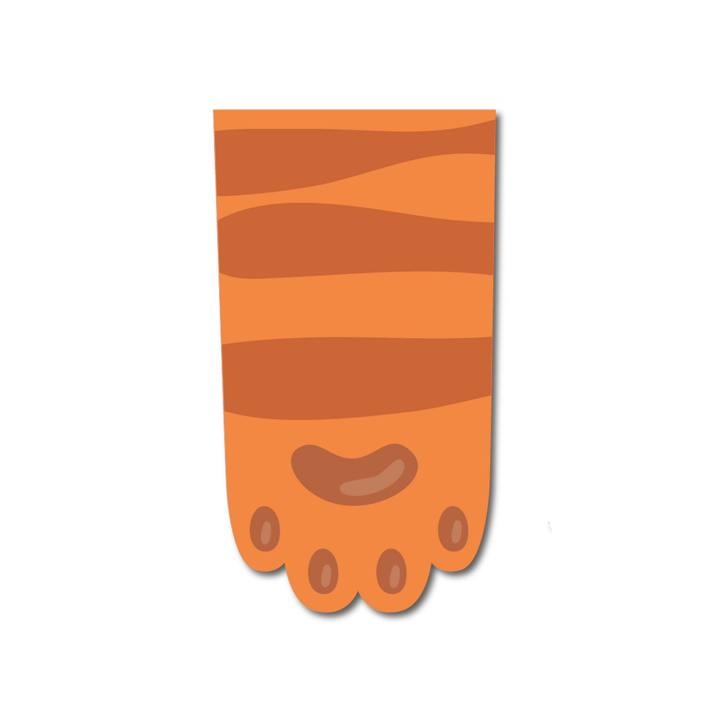 Orange catpaw magnetic bookmark