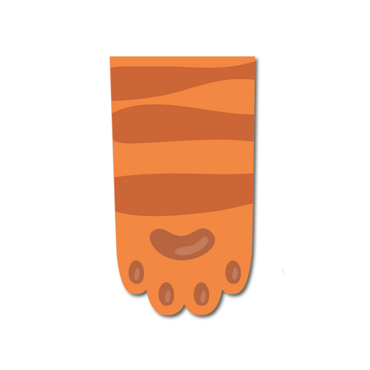 Orange catpaw magnetic bookmark