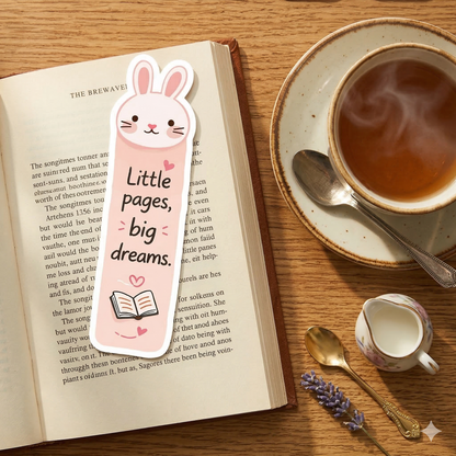Cute Animal Paperback Bookmarks Set (Pack of 6)