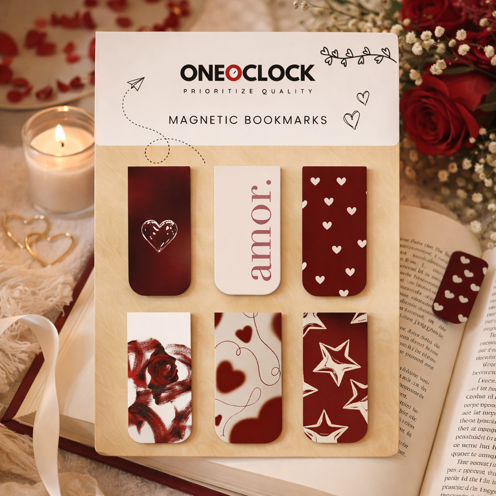 Amor – Romantic Magnetic Bookmark Set of 6
