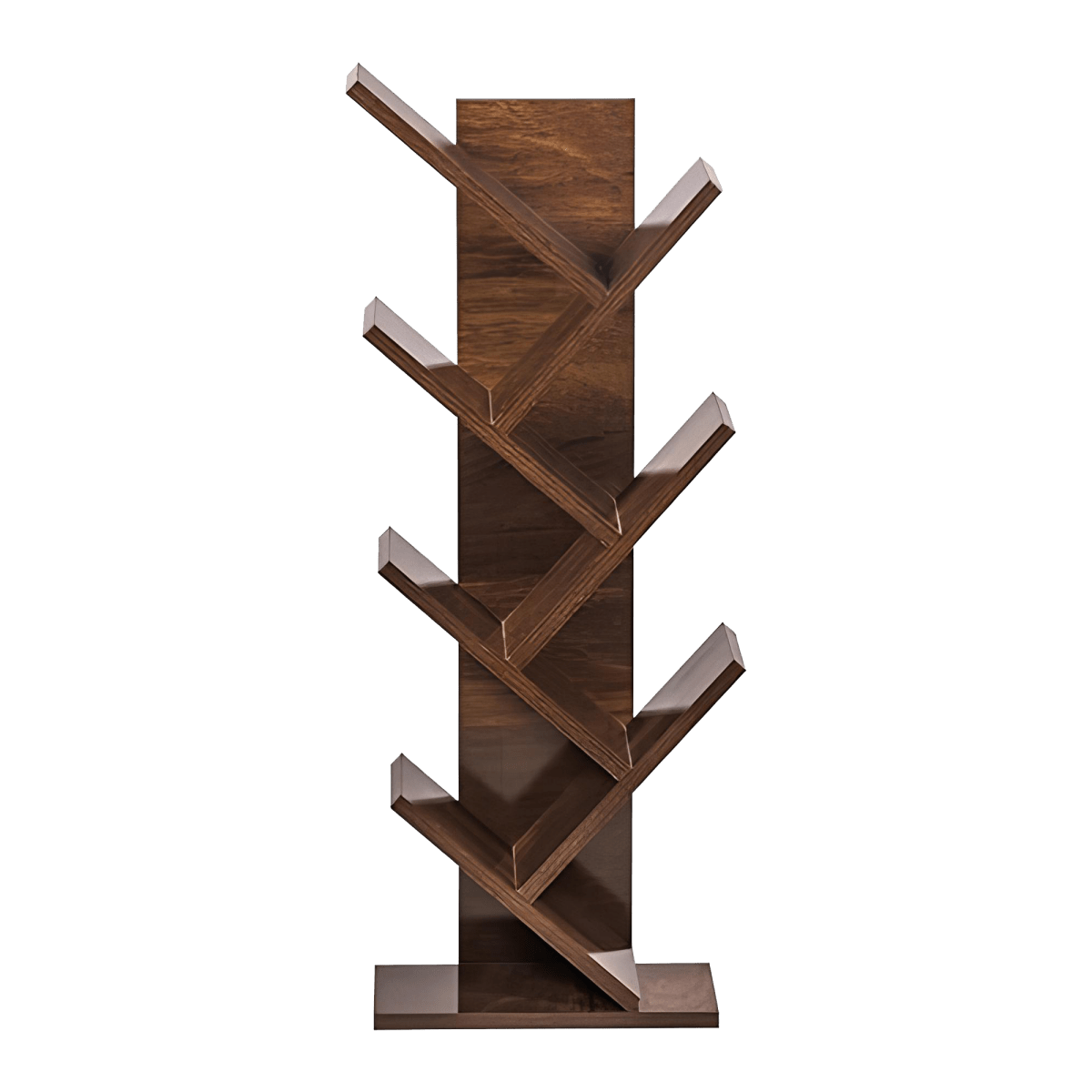 Ascend - Modern tree - shaped bookshelf (Walnut Grove) - Book Shelf
