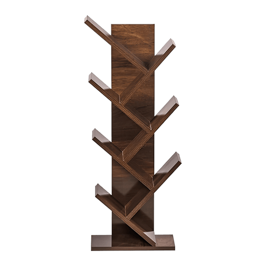 Ascend - Modern tree - shaped bookshelf (Walnut Grove) - Book Shelf