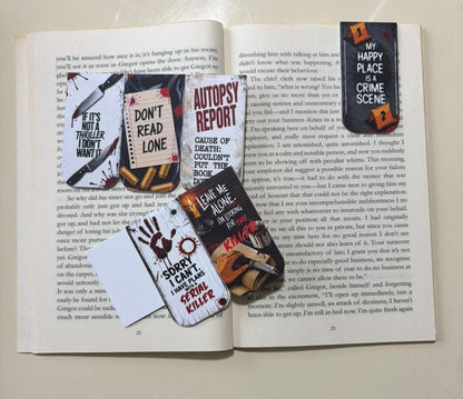 Criminal Thriller Theme Magnetic Bookmark Set of 6