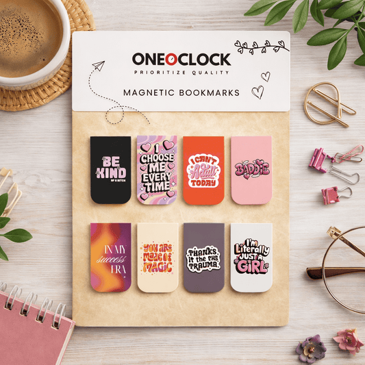 Baddie Aesthetic Magnetic Bookmark Set of 8 - Magnetic Bookmarks