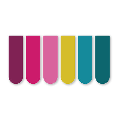 Minimal Magnetic Bookmarks Set of 6 | Minimal Bookmarks (Multiple Color Variants)