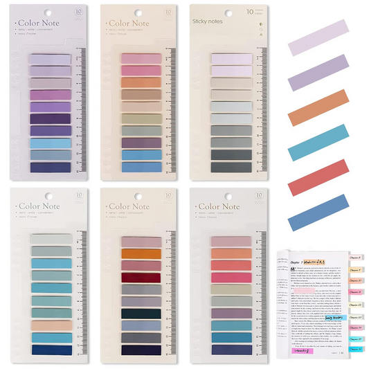 Sticky Index Tabs, 1200 Page Markers, Colored Sticky Index Tabs for Book Reading Notebooks File Folders (60 Colors)