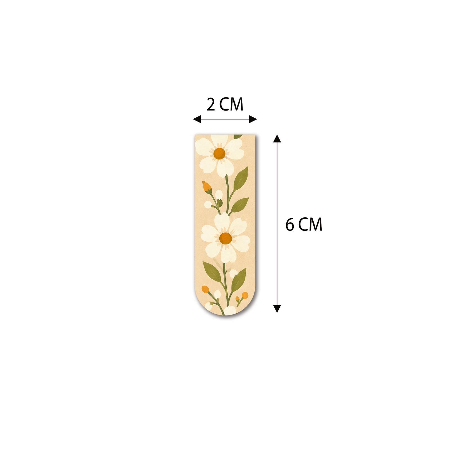 Floral Minimal Magnetic Bookmarks Set of 6 | Aesthetic Cute Bookmarks for Books & Journals