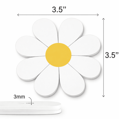Daisy Coasters Set of 6 – Cute Aesthetic Flower Coasters - Coaster