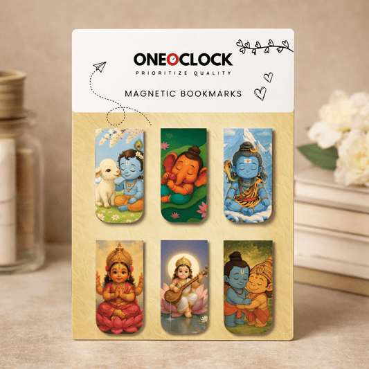 Divine Sanatani Magnetic Bookmark Set of 6 (Design 1) - Magnetic Bookmark set 6