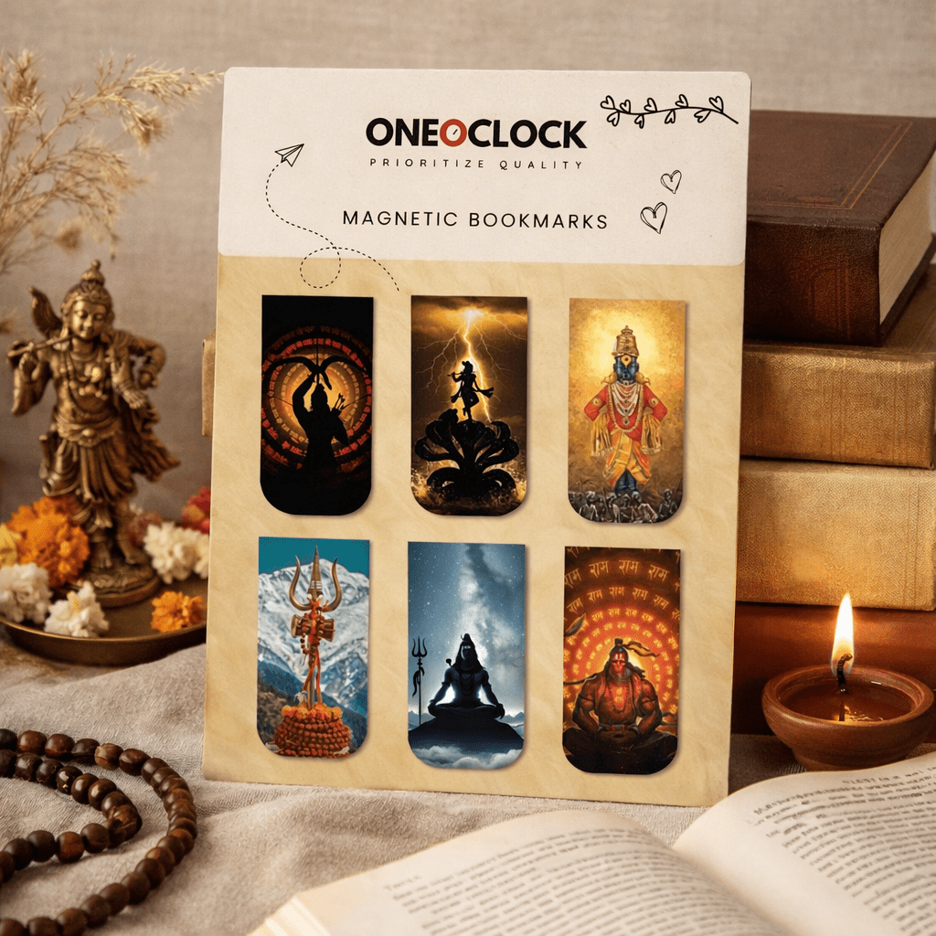 Divine Sanatani Magnetic Bookmark Set of 6 (Design 2) - Magnetic Bookmark set 6
