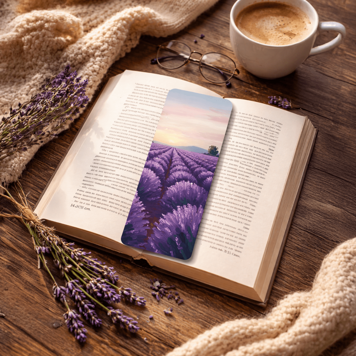 Flower Field Digitised Painting Paperback Bookmark - Reguler Bookmark set 1