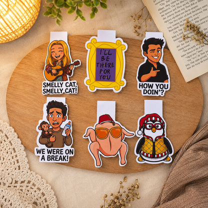 Friends Theme Magnetic Bookmarks – Set of 6