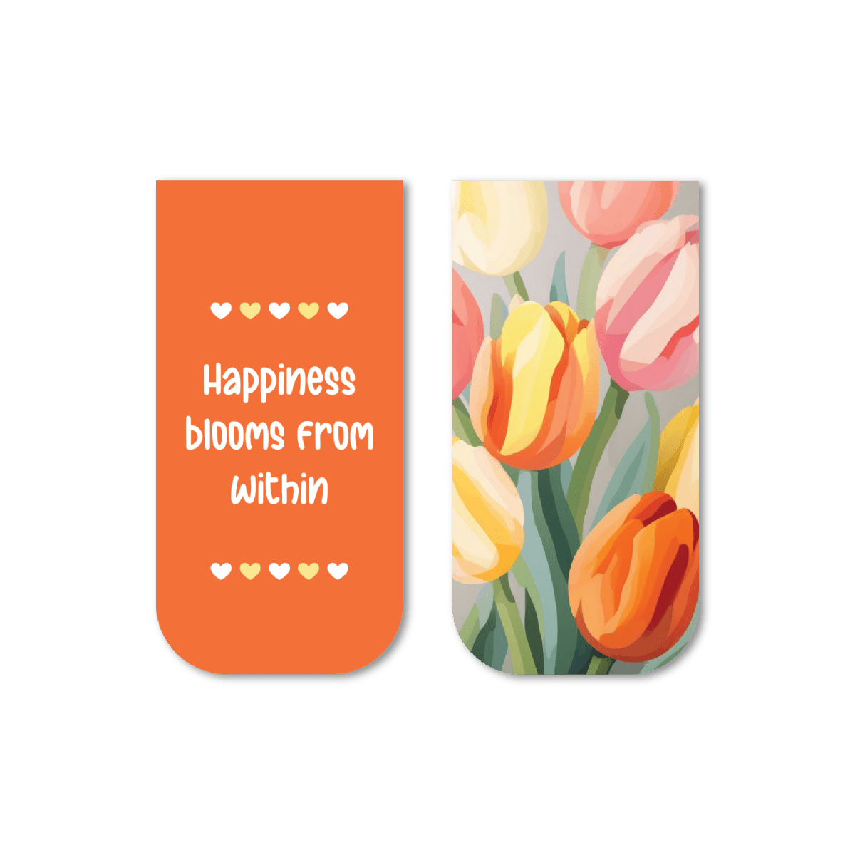 Happiness blooms from within magnetic bookmark - Magnetic Bookmark set 1