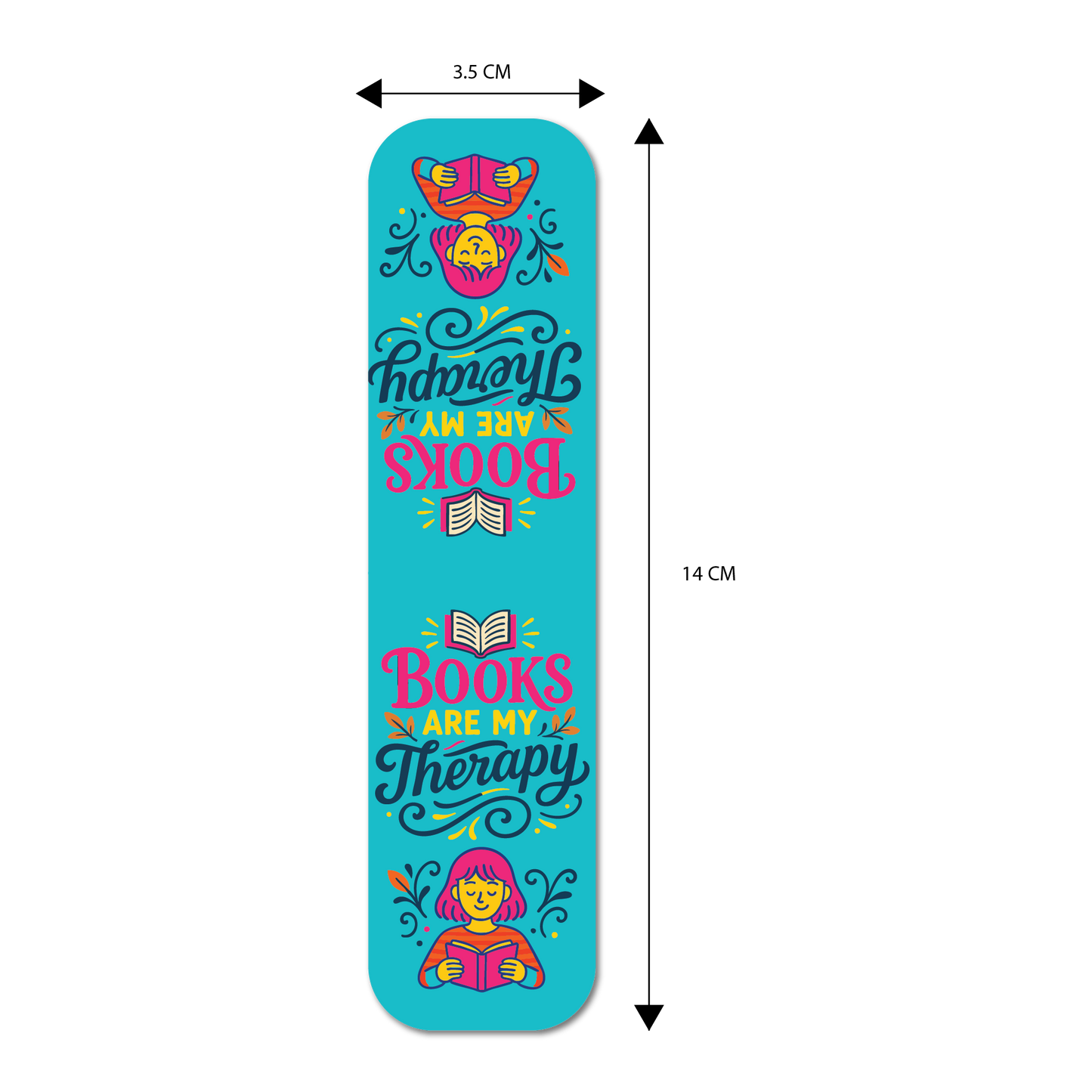 Book Lovers Magnetic Bookmarks – Fun & Colorful Quotes (Set of 6)