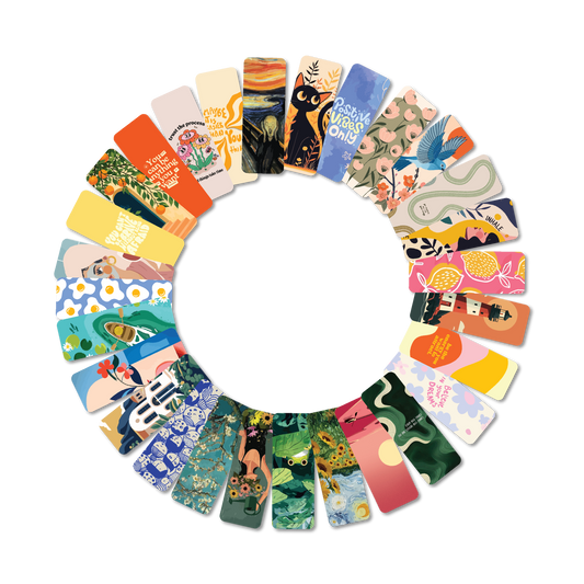 Boho Designer Paperback Bookmarks Set of 28